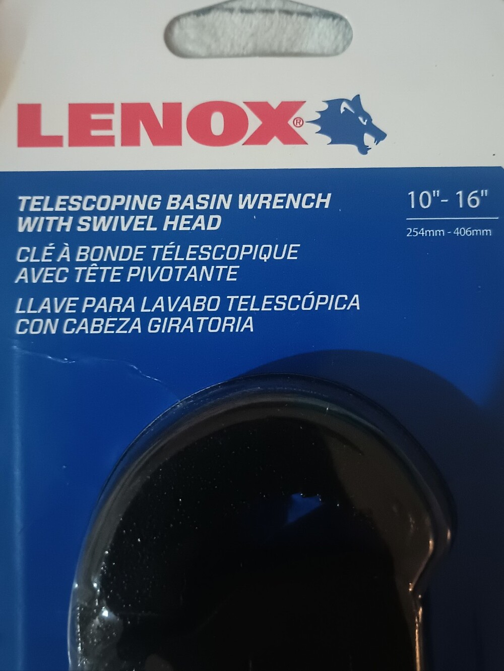 Lenox Telescoping Basin Wrench With Swivel Head Plumbing 10-16 Inches